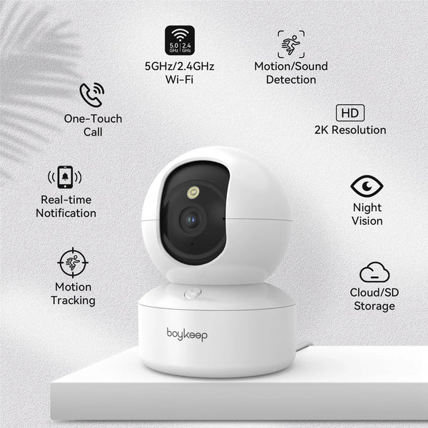 Pet Camera, 360° Pan & Tilt, 2-Way Audio, Night Vision